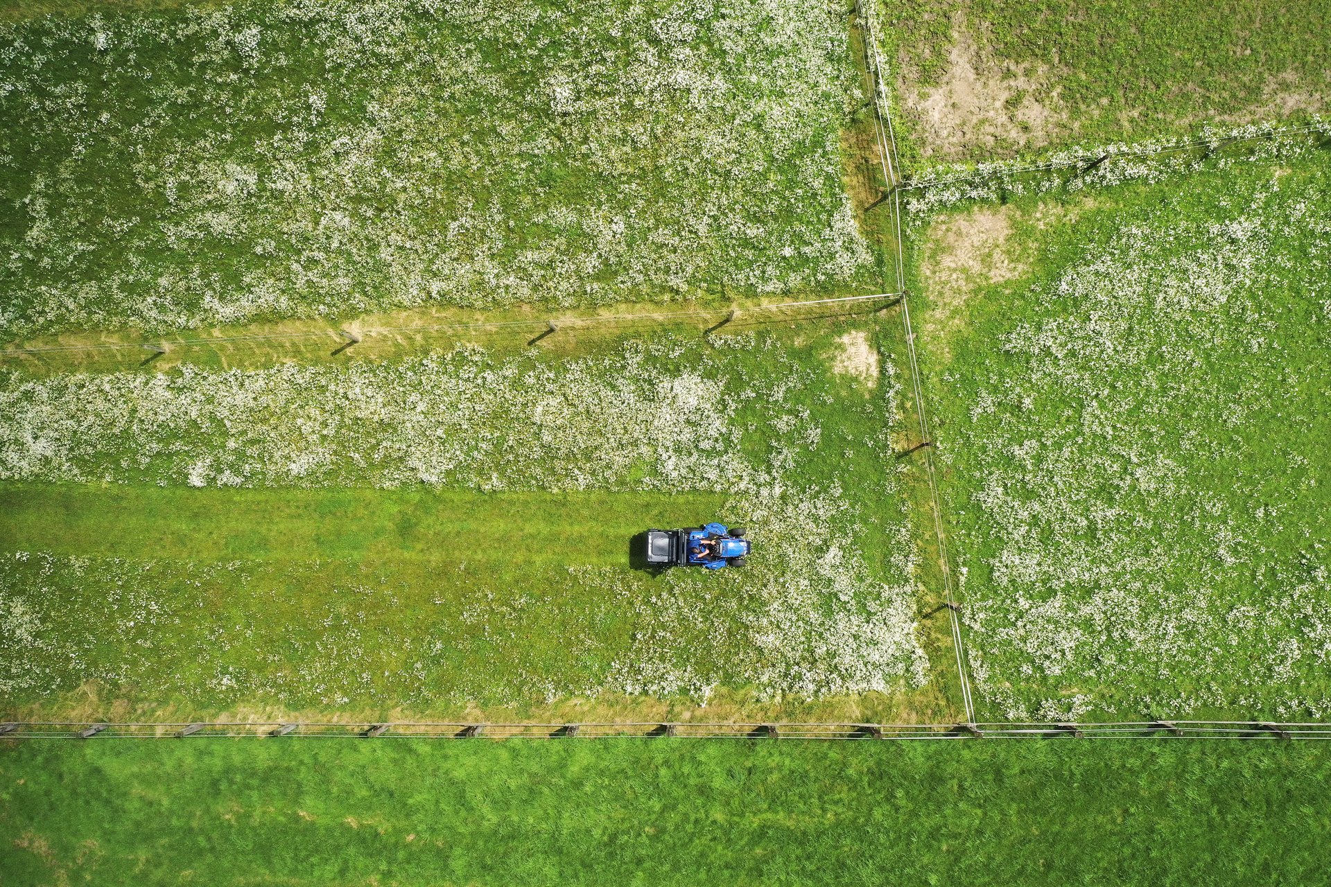Luftaufnahme des SXG 3+ auf Grünfläche